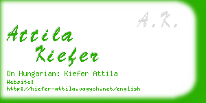 attila kiefer business card